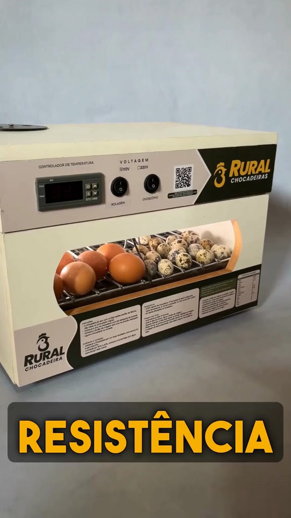 Chocadeira Automatica 35 a 45 Ovos de Galinha ou 90 Ovos de Codorna + Ovoscopio + APP de BÔNUS