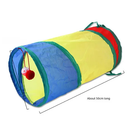 Túnel Colorido Gato Interativo Cachorro Labirinto Dobrável Pet Playground Toca Brinquedos Gatos