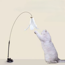 Brinquedo Varinha Gato Passaro Com Ventosa Fixa No Chao