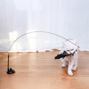 Brinquedo Varinha Gato Passaro Com Ventosa Fixa No Chao