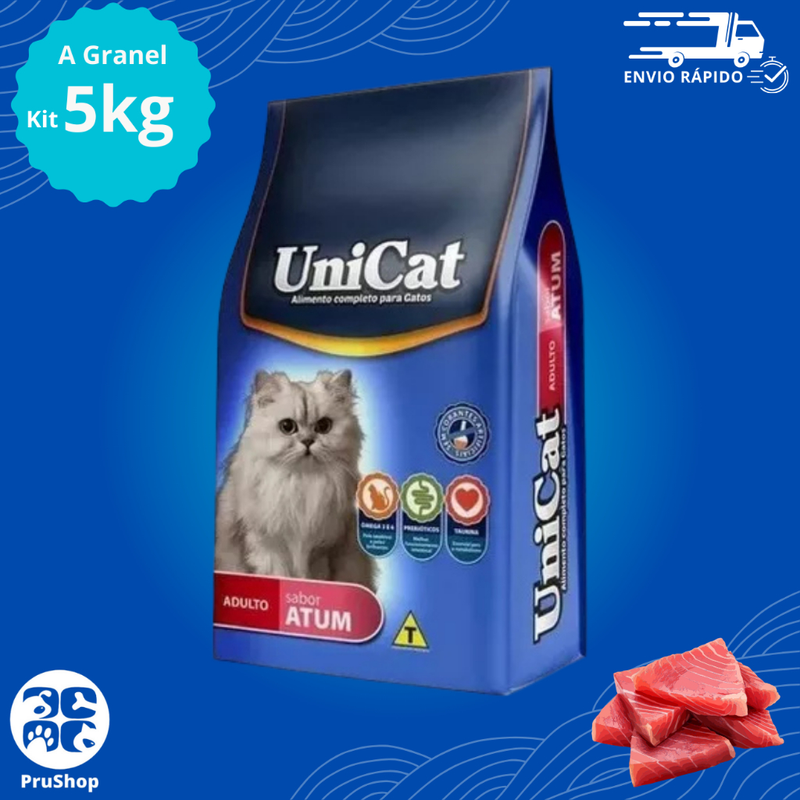 Kit 5 kg Ração Unicat Atum Para Gatos Adultos
