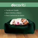 Cama Caminha Pet Suede Enchimento Siliconado e Zíper Removível