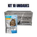 KIT 10 SACHÊS OPTIMUM GATO ESCOLHA SABOR E CATEGORIA 85G
