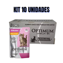 KIT 10 SACHÊS OPTIMUM GATO ESCOLHA SABOR E CATEGORIA 85G