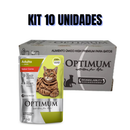KIT 10 SACHÊS OPTIMUM GATO ESCOLHA SABOR E CATEGORIA 85G