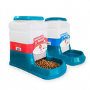 Kit Bebedouro Comedouro Automatico Cachorro Gato Prático 3Lt - Duplo