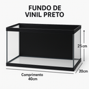 Aquário 20 Litros vidro 3mm tampa partida 40x20x25 ideal para peixes