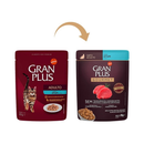 Kit 18un. Ração Úmida Sachê GranPlus Gourmet Gatos Adultos Atum 85g