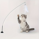Brinquedo Varinha Gato Passaro Com Ventosa Fixa No Chao