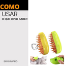 KIT 2 Escovas A Vapor 3 Em 1 Para Cães E Gatos De Estimação Remoção De Pêlos