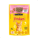 Kit 15 unid Sachê Friskies Alimento Úmido Gatos Carne Frango Atum Peixe Branco Cordeiro Salmão Peru