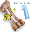 Kit Brinquedo de Roer Osso Para Cachorro Natural Comestível Mordedor