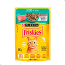 Kit 15 unid Sachê Friskies Alimento Úmido Gatos Carne Frango Atum Peixe Branco Cordeiro Salmão Peru