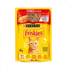 Kit 15 unid Sachê Friskies Alimento Úmido Gatos Carne Frango Atum Peixe Branco Cordeiro Salmão Peru