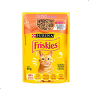 Kit 15 unid Sachê Friskies Alimento Úmido Gatos Carne Frango Atum Peixe Branco Cordeiro Salmão Peru