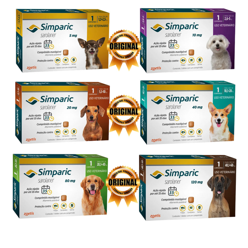 Simparic Antipulgas Carrapatos E Sarnas Com 1 Comprimido